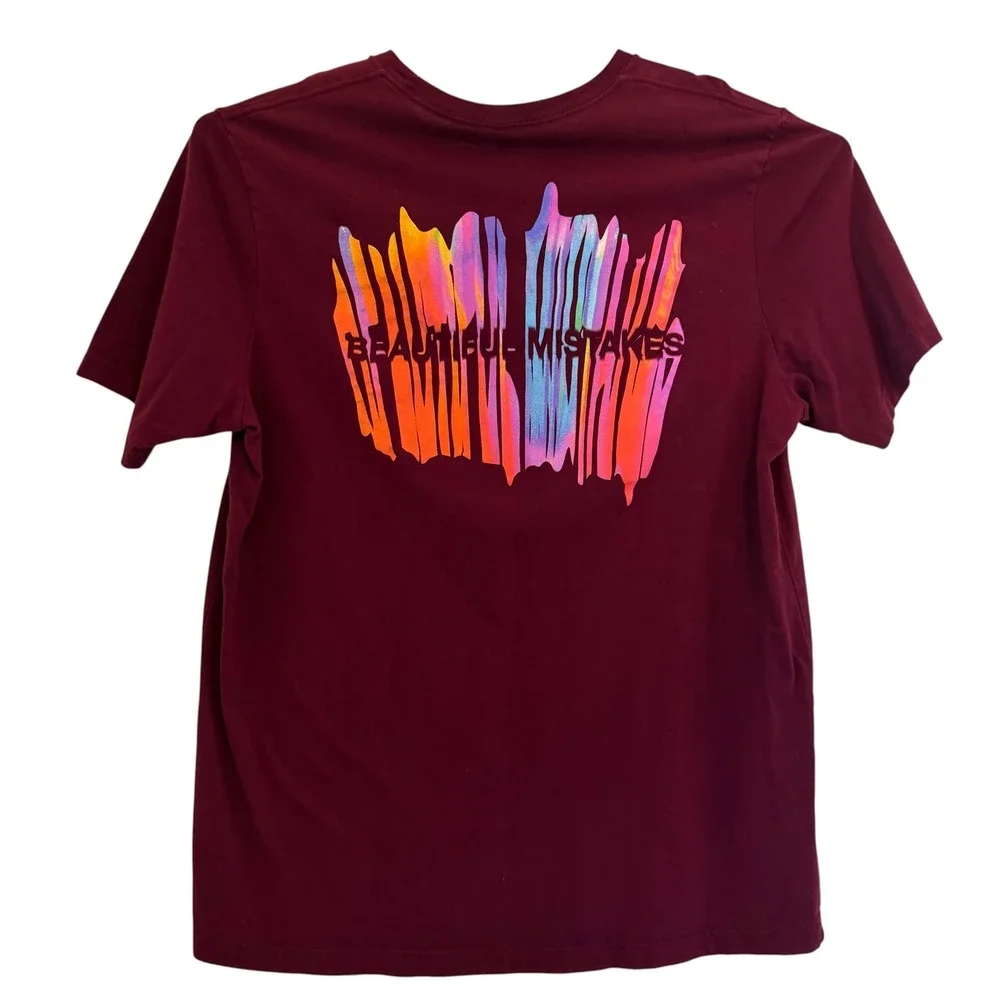 Maroon 5 Beautiful Mistakes Band T-Shirt Mens 2XL Burgundy Bella Canvas Graphic